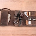 Custom Engraved Tobacco Pipe Bag, Vintage Leather Pipe Roll for 2 Pipes, Smoker Travel Kit Organizer, Husband Gift, Anniversary Gift product logo