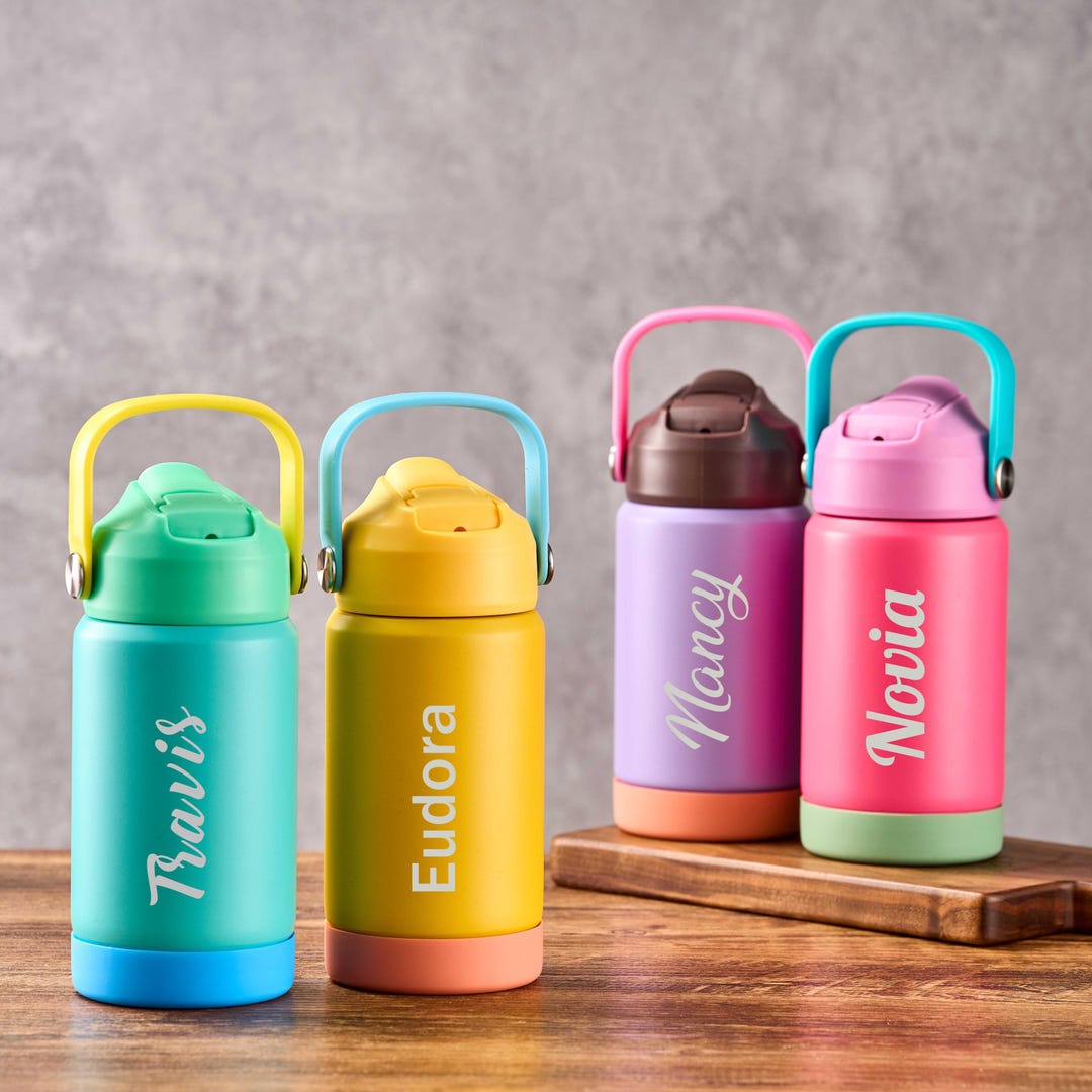 Personalized Kids Water Bottle, Custom Engraved for Boys and Girls ...