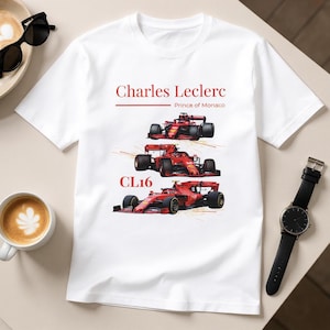 Charles Leclerc F1 T-shirt Merch, Prince of Monaco Tshirt, Charles Leclerc Merch, Unisex Crewneck T-shirt Bella + Canvas