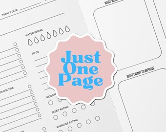 Niet-gedateerde pdf-dagplanner: afdrukbaar ADHD, focuspagina, zelfzorgplanning