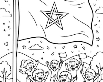 World Flags Coloring Pages for Kids | Country Flags Printable Activity Book | Geography Coloring Worksheets | Instant Download PDF