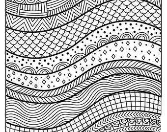 Actividades creativas de colorear abstractas para adultos que promueven la relajación.