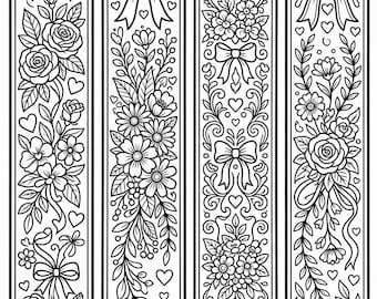 Libro para colorear con diseños adorables para niños / Páginas para colorear con diseños kawaii / Actividades fáciles y relajantes para colorear