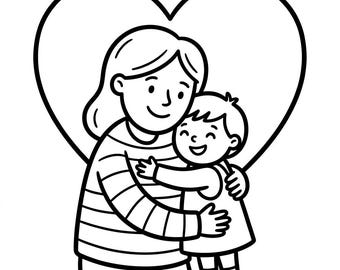 Dibujos para colorear del Día de la Madre para niños: Actividades creativas para celebrar a mamá.