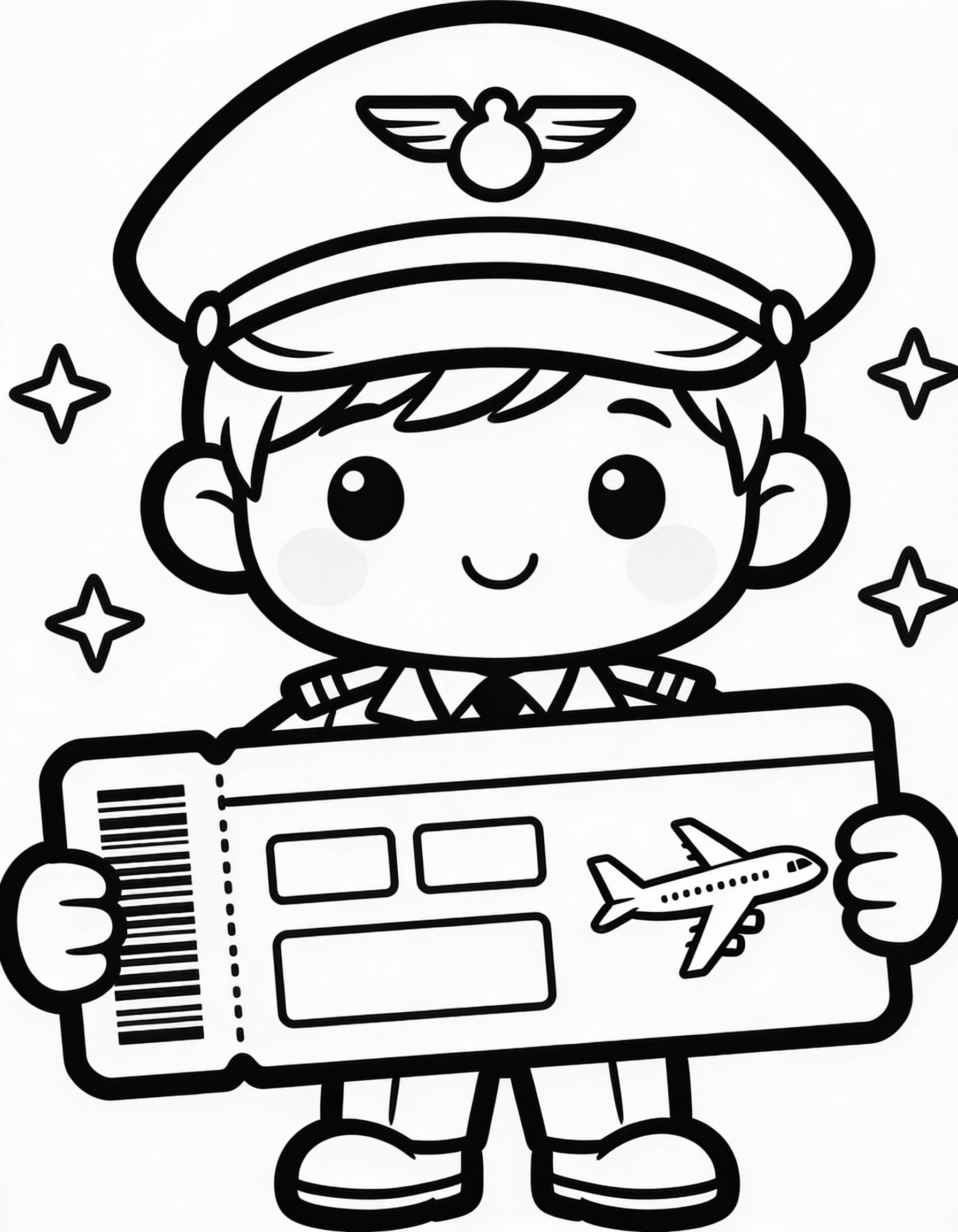 Pilot Colering Pages Pilot Coloring Pages for Kids | Airplane Theme (15 Pages) (printable ...