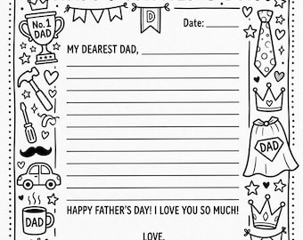 My Dad Interview Printable | Father's Day Memory Keepsake Worksheet (Unlimited Printing)
