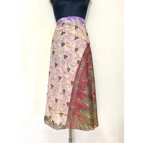 Vintage saree wrap skirt boho-style strapless dress indian wrap skirt silk backless lounge wear dress comfy house skirt silk saree skirt