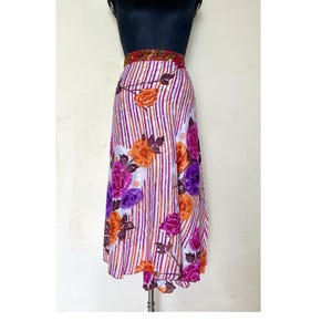 summer wear casual silk long skirt indian short dress bohemian hippie magic wrap around dress neck wrap wear dress floral print saree skirt