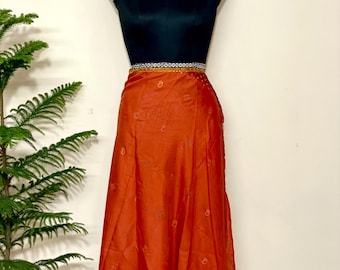 Vintage Wrap Maxi Dress | Boho Reversible Skirt | Floral Beach Cover Up | Handmade