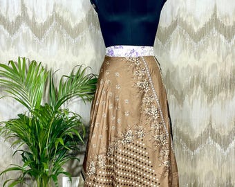 Convertible Beach Wrap Dress | Boho Maxi Skirt | Reversible Silk | Festival Wear