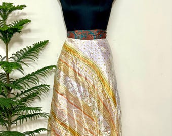 Convertible Beach Wrap Dress | Boho Maxi Skirt | Reversible Silk | Festival Wear