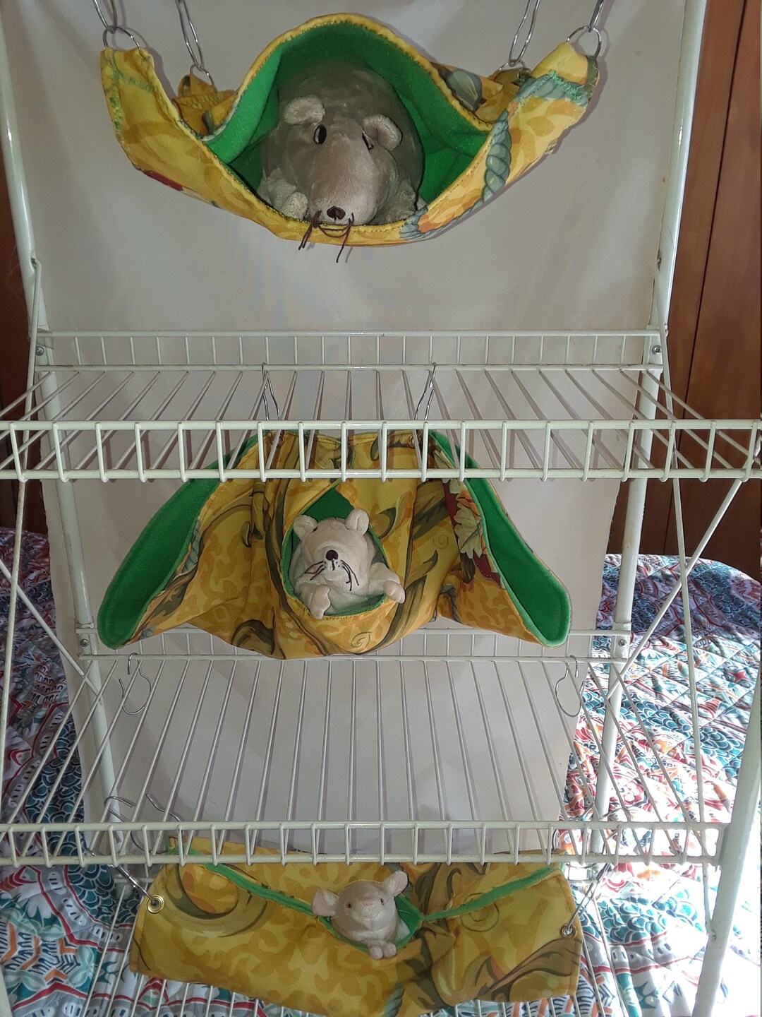 3pc, Critter Nation Hammock Set, Pet Rat Hammocks, Small Animal Bedding