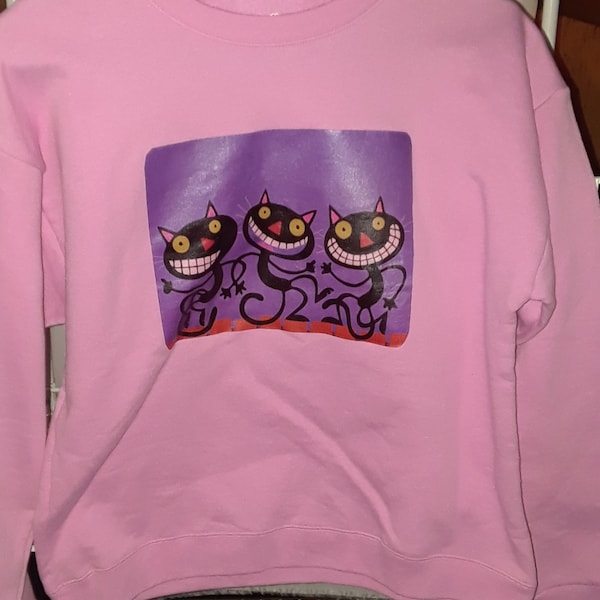 Size Youth X-Large, (14-16) Hand Crafted Sweatshirt, Hanes, Home Crafted Fashion Apparel, Unique, Youths Fashions, Children's, Cool Cats