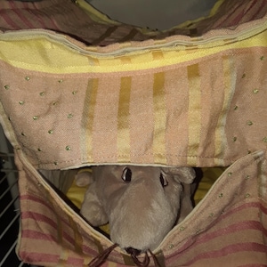 Pastel Patches, Hanging Pet House, Cozy Hideaway for Small Caged Pets, like Pet Rats, Sugar Gliders, Hedge Hogs, Guinea Pig, Birds Home