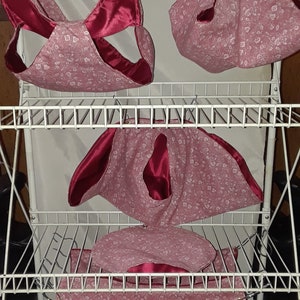 6Pc,Critter Nation Hammock Set, Pet Rat Hammocks, Small Animal Bedding, Chinchilla, Hedge Hog, Guinea Pig,Pet Bedding, Swing, Tunnel, Satin