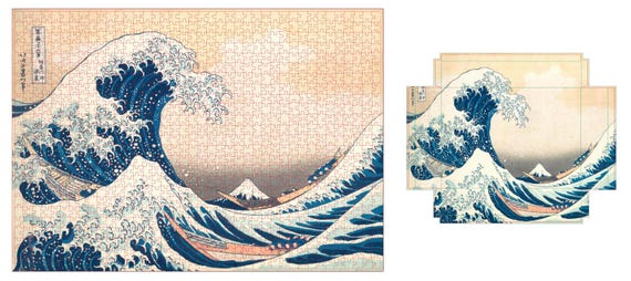 1. 葛飾北斎 HQパズル 神奈川沖浪裏 1000ピースジグソーパズル 富嶽三