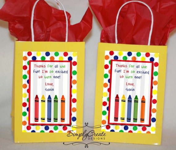 DIGITAL 1st Birthday Favor Tag Printable File 4x6 Jpeg File Personalized Il_570xn