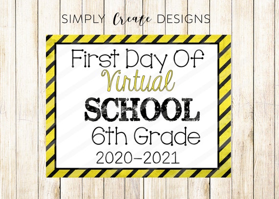 First Day of School Sign Printable Instant Download JPEG and PDF file Il_570xn