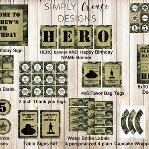 Army Party Package Printable Party image 3