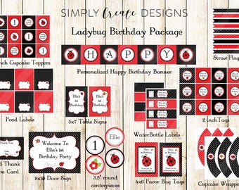 Ladybug Party Package Printable Party