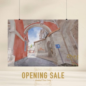 CS2 Inferno Landscape - Hand-Drawn Digital Watercolor Painting | CSGO Gift | Art Print for Gamer | Counter Strike art by ame.amgw