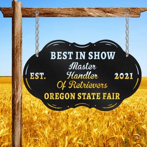 Personalised Agriculture Show Award – Custom Metal Stock Show Sign |  Farm Name & Year |  Decor for Ranch | 8–24 Inches  Gift for Farmers