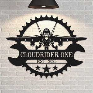 Custom Airplane Name Sign, Personalized Aviation Gift, Aircraft Name Sign, Hangar Sign, Pilot Name Sign, RC Plane Sign, Airforce Wall Art