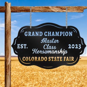Personalised Agriculture Show Award – Custom Metal Stock Show Sign |  Farm Name & Year |  Decor for Ranch | 8–24 Inches  Gift for Farmers
