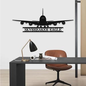 Custom Airplane Name Sign, Personalized Aviation Gift, Aircraft Name Sign, Hangar Sign, Pilot Name Sign, RC Plane Sign, Airforce Wall Art