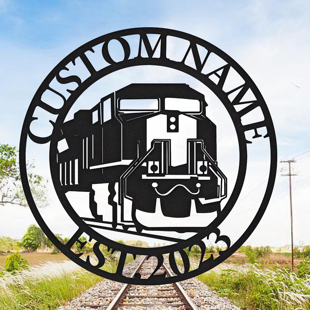Custom Train Metal Sign | Personalised Train Driver Name Sign | Railway ...