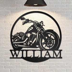 Motorcycle Metal Sign, Bike Lover Gift, Custom Motorcycle Metal Wall Art, Gift For Him, Garage Decor, Father&#39;s Day Gift, 8-24 Inch