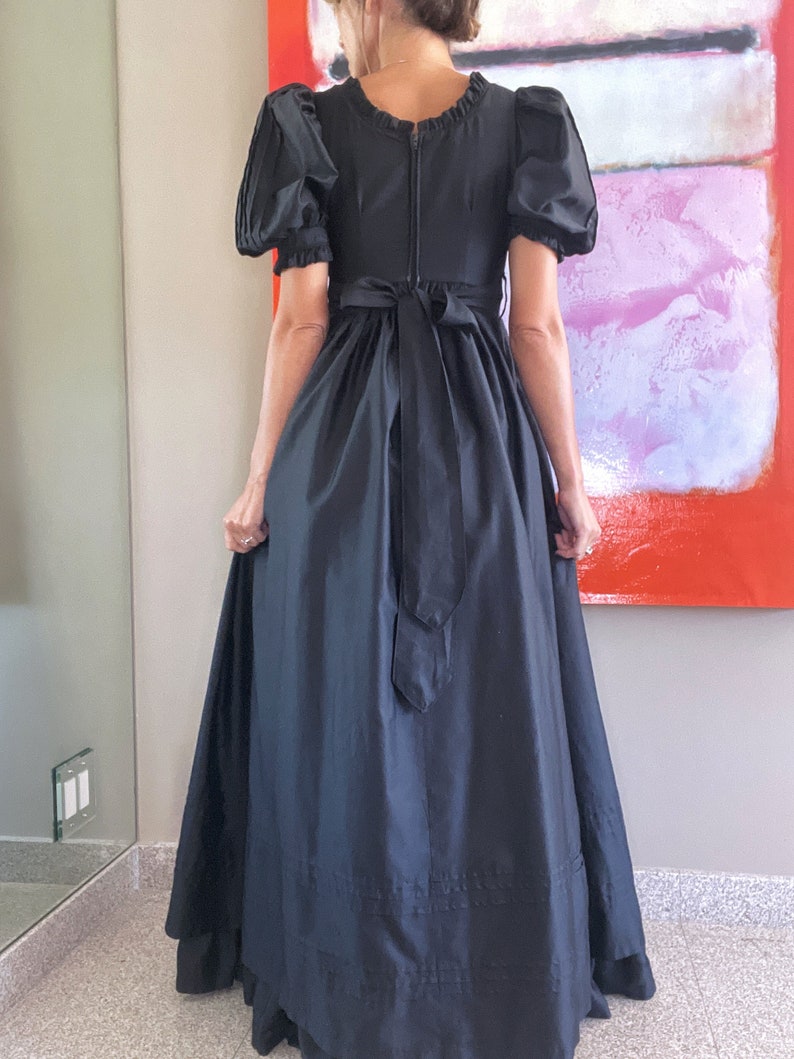 Incredible Vintage Laura Ashley Gothic Victorian Gown Size XS image 5