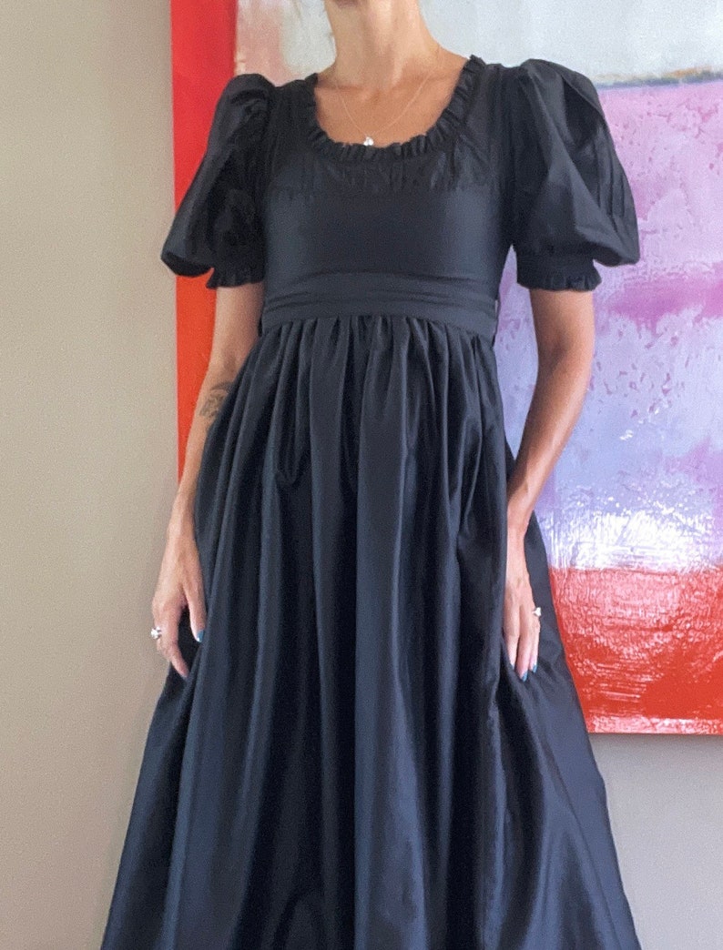 Incredible Vintage Laura Ashley Gothic Victorian Gown Size XS image 2