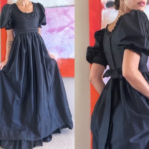 Incredible Vintage Laura Ashley Gothic Victorian Gown Size XS image 1