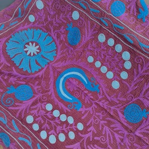 Vintage Kantha Quilt: Hand-Stitched Indian Suzani Throw, Bohemian Blanket