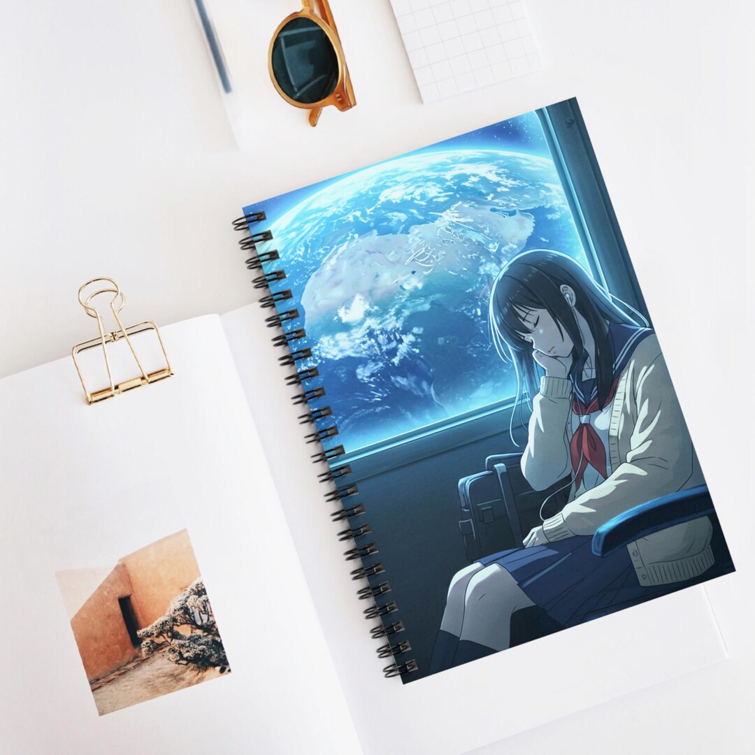 Cosmic Japanese Girl Anime Spiral Notebook, Anime Journal, Stationery ...