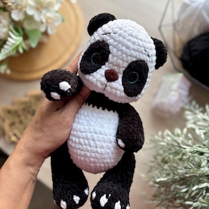 Crochet Panda pattern PDF tutorial. Amigurumi Panda plush. image 7