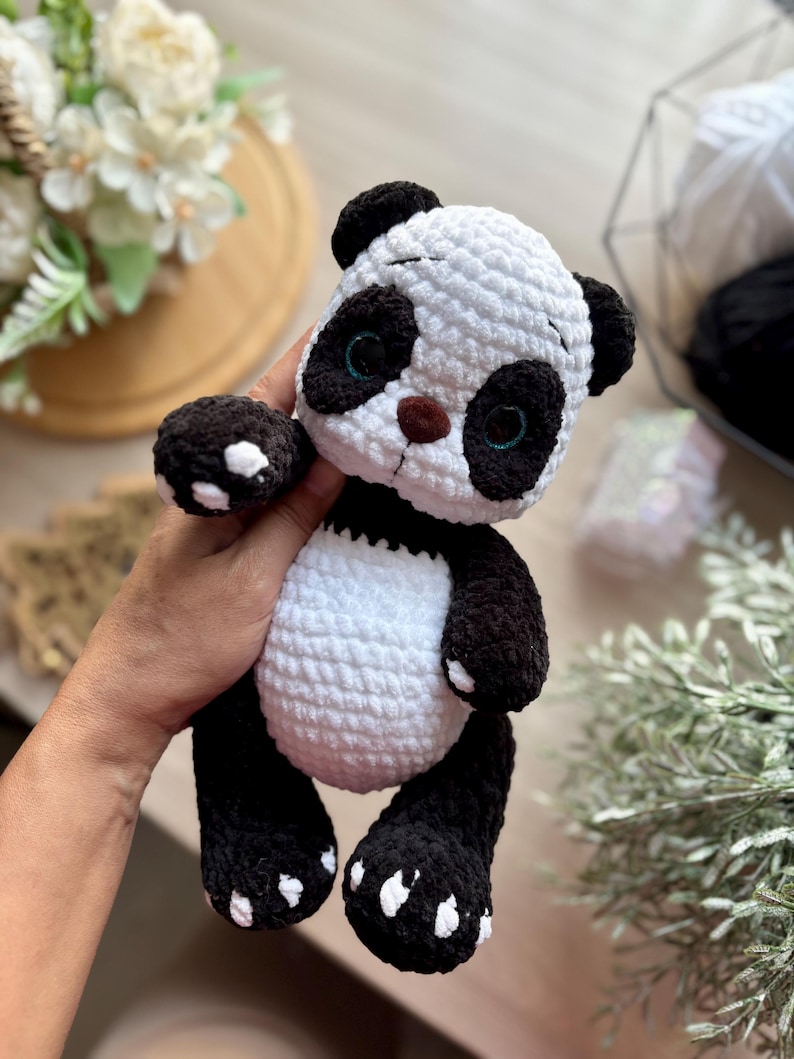 Crochet Panda pattern PDF tutorial. Amigurumi Panda plush. image 7