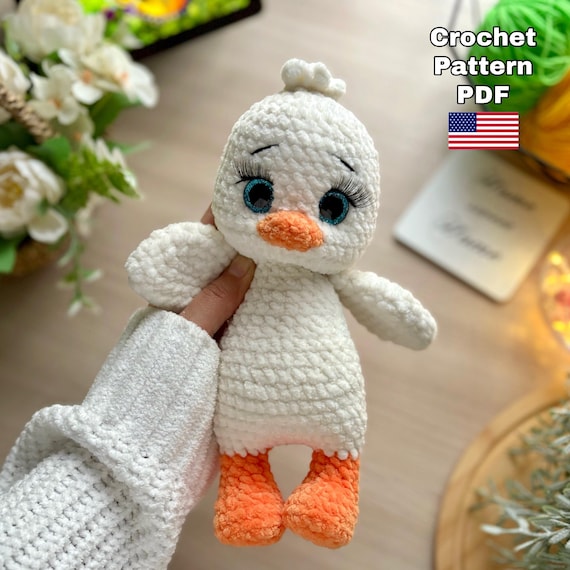 Crochet Goose Amigurumi Pattern, English PDF Tutorial