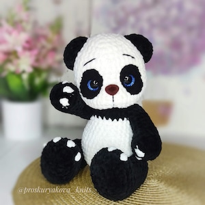 Crochet Panda pattern PDF tutorial. Amigurumi Panda plush. image 2