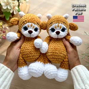 Crochet pattern deer, Crochet deer amigurumi, Crochet Christmas deer, Reindeer amigurumi pattern in English.