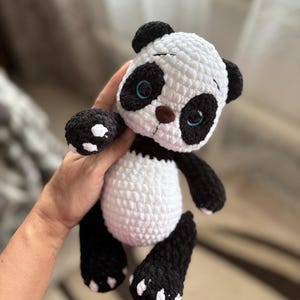Crochet Panda pattern PDF tutorial. Amigurumi Panda plush. image 5