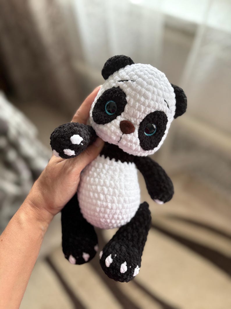 Crochet Panda pattern PDF tutorial. Amigurumi Panda plush. image 5