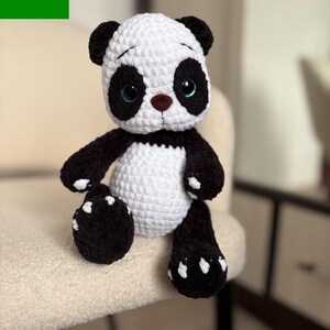 Crochet Panda pattern PDF tutorial. Amigurumi Panda plush. image 3