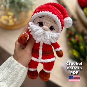 Crochet Santa Pattern, Amigurumi Santa Claus, Crochet Santa Claus Pattern, Christmas Santa Claus, Crochet Magic Santa Pattern in English.