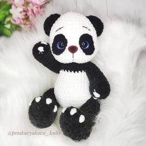 Crochet Panda pattern PDF tutorial. Amigurumi Panda plush. image 6