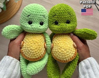 Crochet turtle pattern, Crochet turtle amigurumi, Amigurumi toys turtle, Amigurumi tutorial PDF in English.