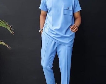 2pcs African Men Clothing | African Men Wedding Suit | Dress Shirt for Men | African Men’s Clothing | Dashiki for wedding | Groomsmen Agbada