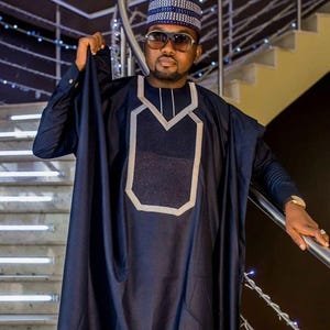 3pcs African Men Agbada | African Men Wedding Suit | Agbada for Men | African Men’s Clothing | Agbada for wedding | Groomsmen Agbada