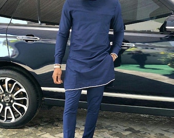 2pcs African Men Clothing | African Men Wedding Suit | Dress Shirt for Men | African Men’s Clothing | Dashiki for wedding | Groomsmen Agbada